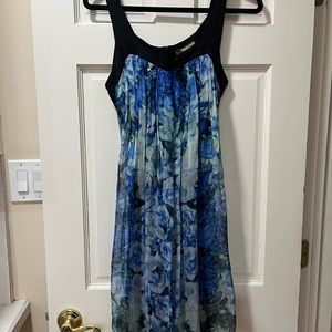 Roberto Cavalli mini dress, size 46, color black and blue.